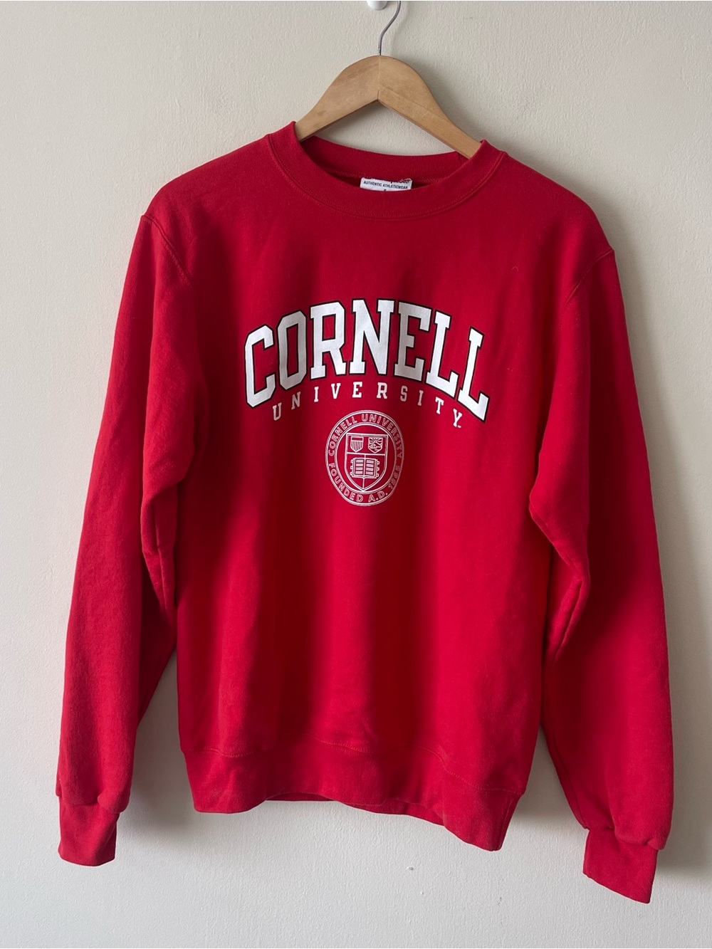 Cornell University Red Crewneck Sweatshirt Pullover Unisex size S